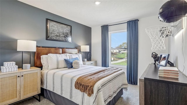 view of carpeted bedroom