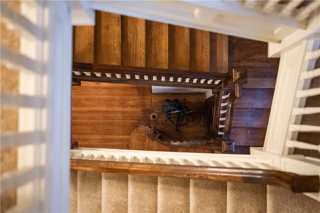 6020 Grafton St, Highland Park, PA 15206 - staircase featuring wood walls