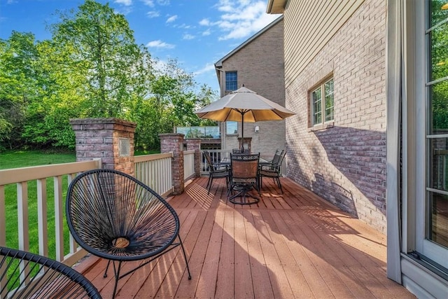 2108 Beams Run Rd, Jefferson Hills, PA 15025 - wooden terrace featuring outdoor dining space