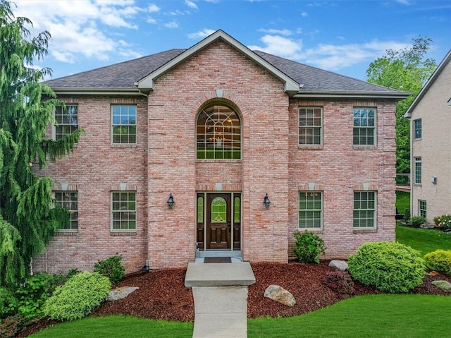 2108 Beams Run Rd, Jefferson Hills, PA 15025 - view of front of house featuring brick siding, a shingled roof, and a front yard