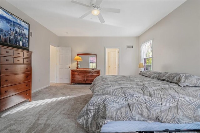 2108 Beams Run Rd, Jefferson Hills, PA 15025 - bedroom with light colored carpet, baseboards, and ceiling fan