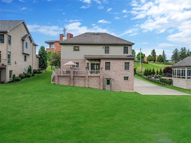 2108 Beams Run Rd, Jefferson Hills, PA 15025 - back of property with a yard and brick siding