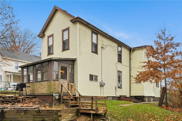 4974 Williamsport Rd, Elizabeth Twp/Boro, PA 15037 - back of house with entry steps and a sunroom