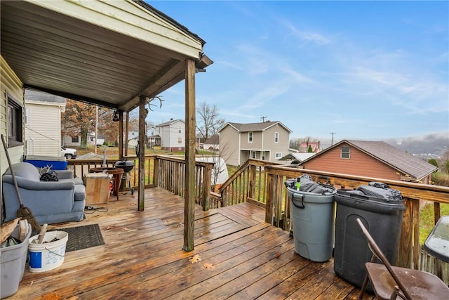 4974 Williamsport Rd, Elizabeth Twp/Boro, PA 15037 - wooden deck featuring a residential view