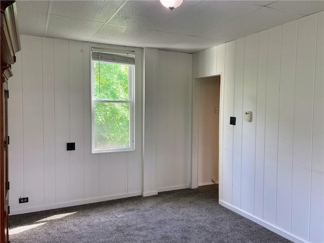 4974 Williamsport Rd, Elizabeth Twp/Boro, PA 15037 - unfurnished room with healthy amount of natural light, dark colored carpet, and a paneled ceiling