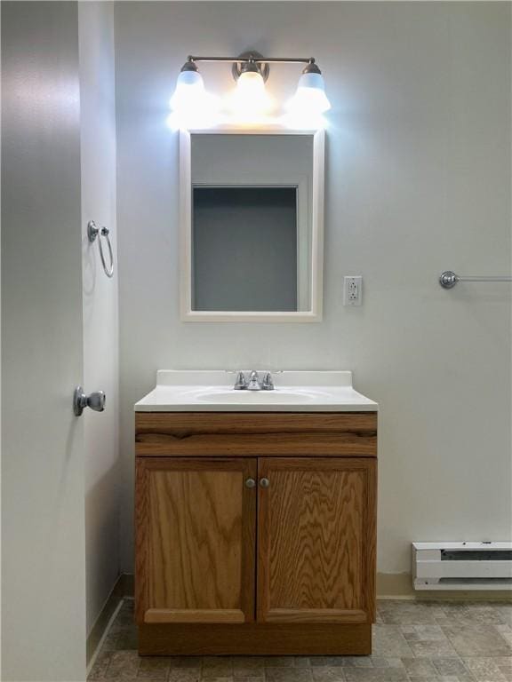 4974 Williamsport Rd, Elizabeth Twp/Boro, PA 15037 - bathroom with a baseboard radiator, vanity, and baseboards