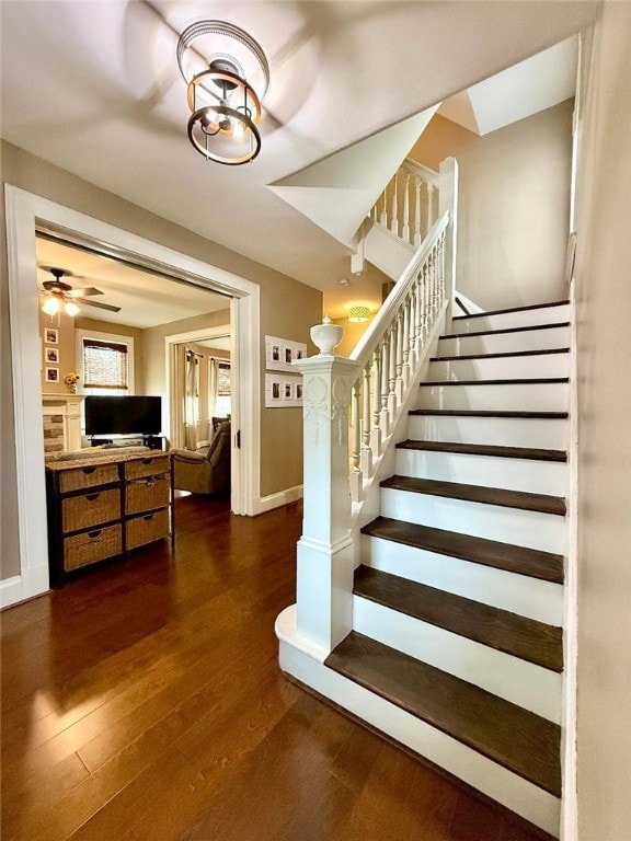 1701PLEASANT Pleasant, West Mifflin, PA 15122 - stairway featuring wood finished floors and baseboards