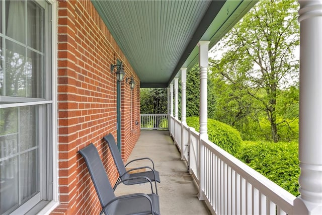 balcony with covered porch