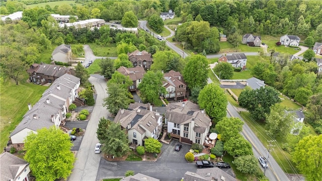 aerial perspective of suburban area