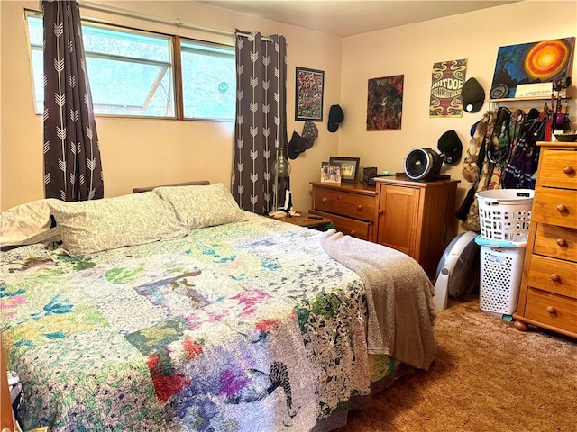 bedroom featuring carpet