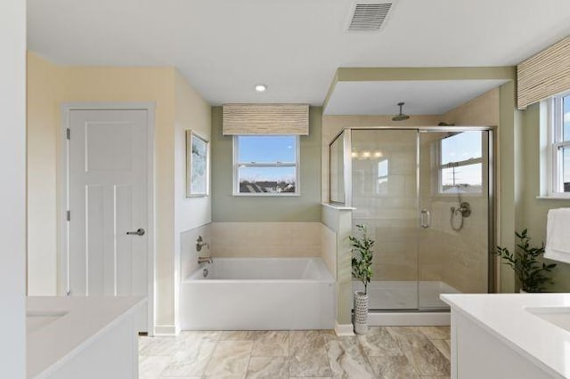 422 Hawthorn Hill Dr, Canonsburg, PA 15317 - full bath with vanity, a shower stall, and a bath