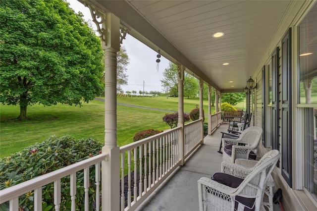 view of patio with covered porch
