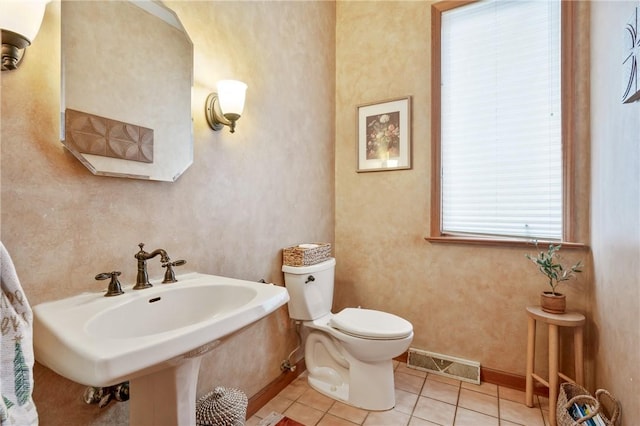 4616 Windbrook, Murrysville, PA 15668 - half bath featuring toilet, tile patterned flooring, a sink, and baseboards