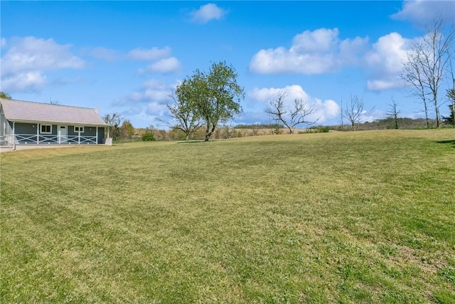 view of grassy yard