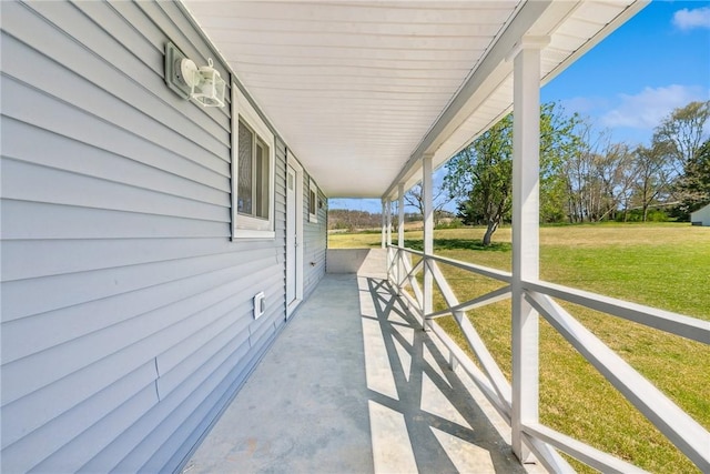 view of patio / terrace with a porch