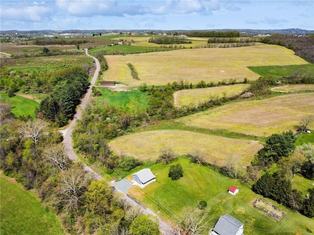 aerial view of sparsely populated area