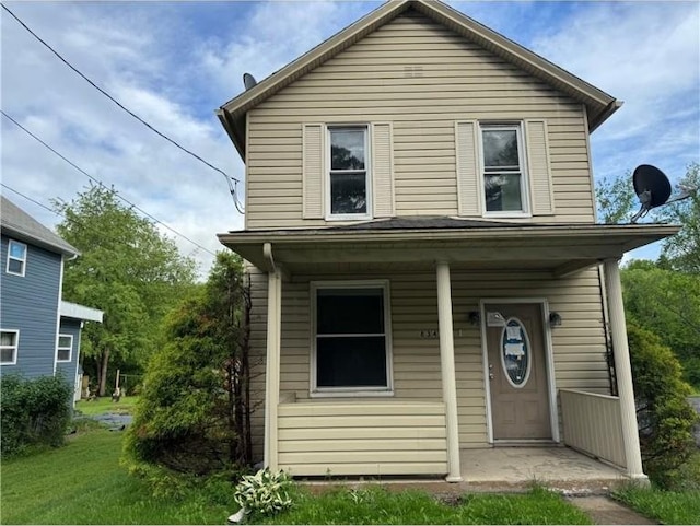 view of front of house with a porch