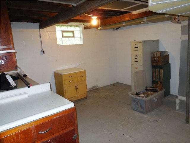 view of below grade area