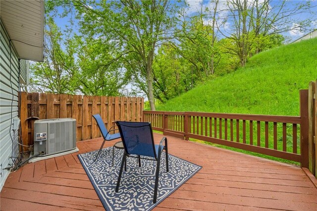 226 Green Ct, Castle Shannon, PA 15234 - wooden terrace with cooling unit
