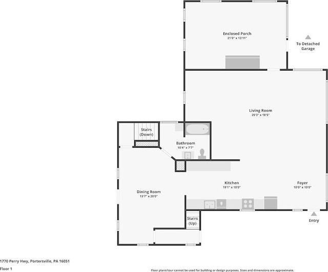 1770 Perry Hwy, Muddy Creek Twp, PA 16051 - property floor plan
