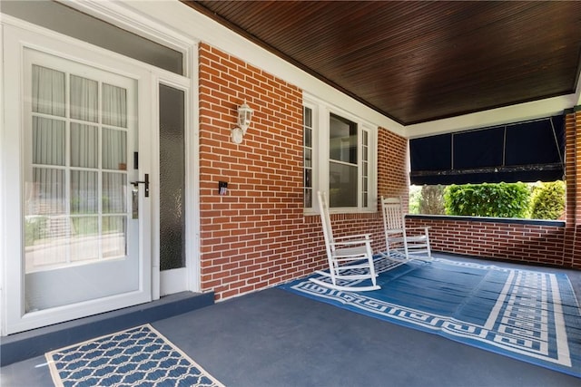 view of patio / terrace with a porch