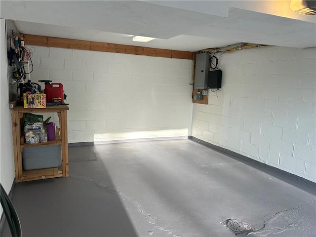 550 Brushglen Ln, Pleasant Hills, PA 15236 - finished below grade area with electric panel and concrete block wall
