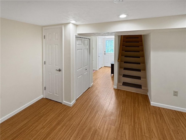 550 Brushglen Ln, Pleasant Hills, PA 15236 - hallway with baseboards, light wood-style floors, and recessed lighting