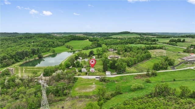 overview of rural landscape featuring a large body of water