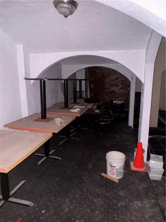 detailed view of arched walkways
