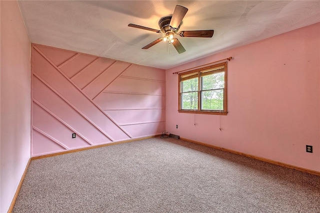 5569 Camerons Rd, Brush Val/Buffington, PA 15748 - empty room featuring carpet, ceiling fan, and baseboards