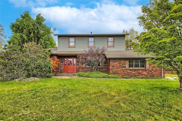 5569 Camerons Rd, Brush Val/Buffington, PA 15748 - traditional-style home featuring a front yard, brick siding, and roof with shingles