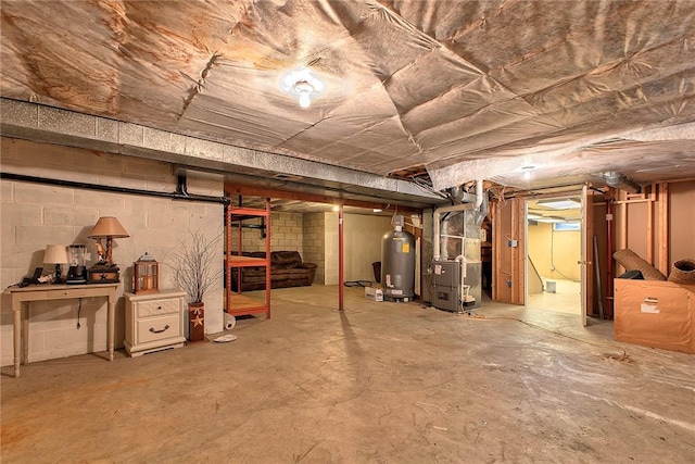 5569 Camerons Rd, Brush Val/Buffington, PA 15748 - unfinished below grade area with heating unit and water heater