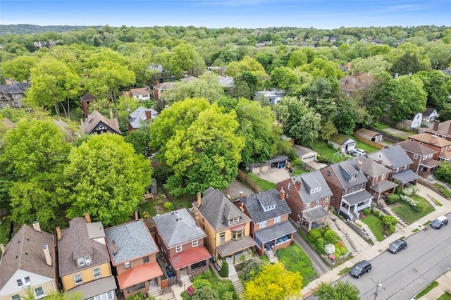 aerial view of residential area