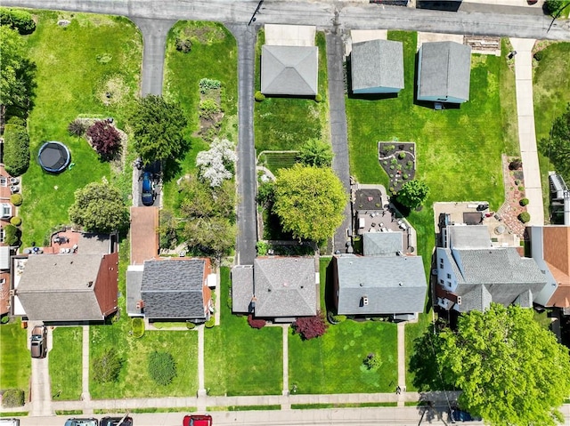 aerial perspective of suburban area