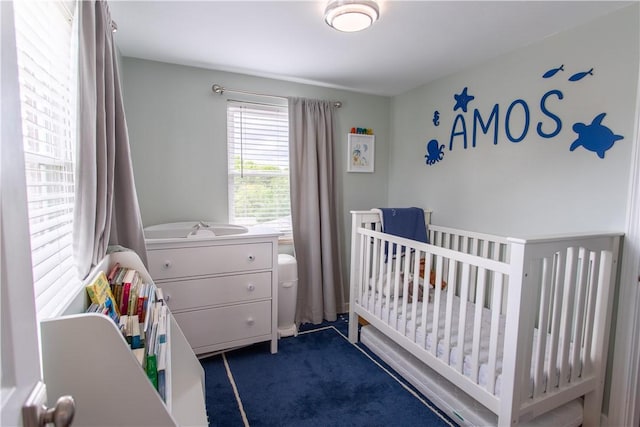 1048 Downlook, Stanton Heights, PA 15201 - bedroom featuring dark carpet and a crib
