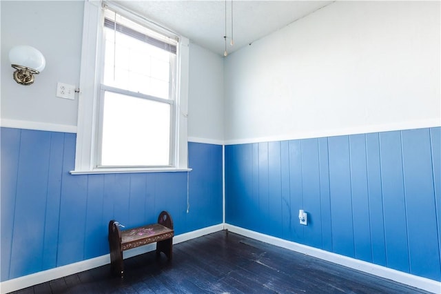 351 Center Ave, West View, PA 15229 - empty room featuring wood-type flooring, a wainscoted wall, and baseboards