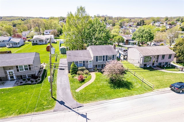 aerial perspective of suburban area