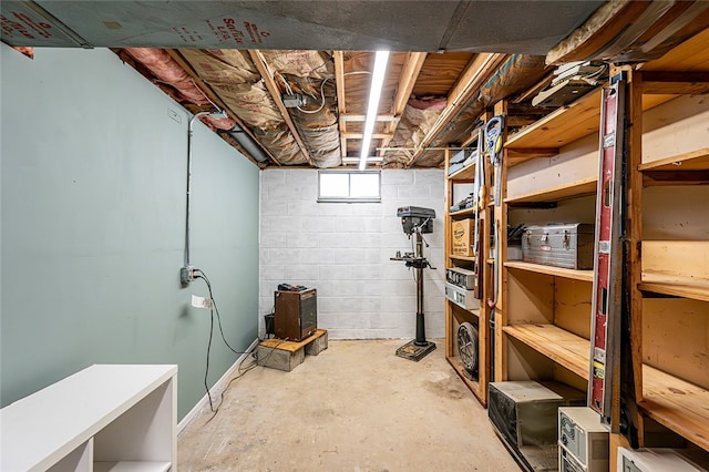 view of basement