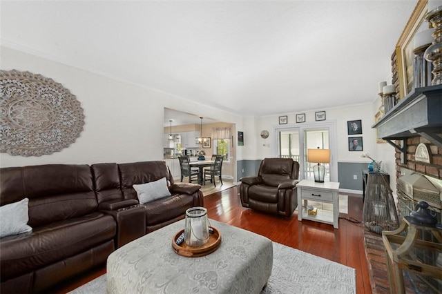 9204 Douglas Fir Dr, Plum Boro, PA 15239 - living area featuring wood-type flooring and baseboards
