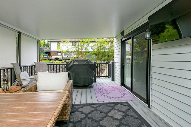 9204 Douglas Fir Dr, Plum Boro, PA 15239 - wooden terrace with grilling area
