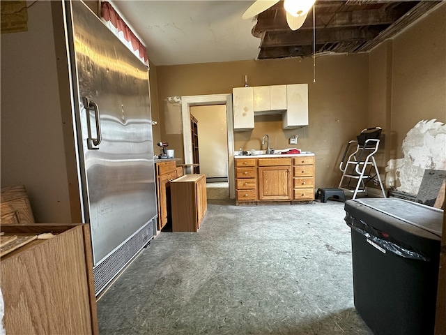 218 Keystone Way, Ellwood City Law, PA 16117 - kitchen featuring a sink, light countertops, and white cabinetry