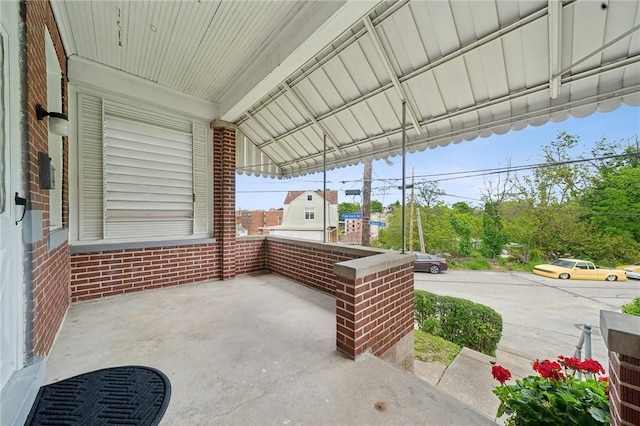 view of patio with covered porch