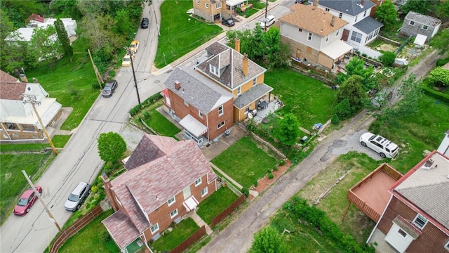 aerial overview of property's location featuring nearby suburban area