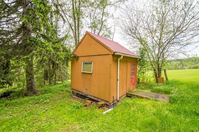 view of shed
