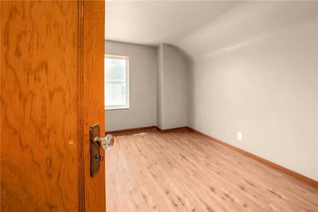 533 Freeport Rd, New Kensington, PA 15068 - unfurnished room featuring light wood-style flooring, baseboards, and lofted ceiling