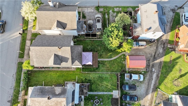 aerial perspective of suburban area