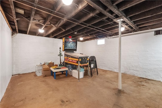 view of basement