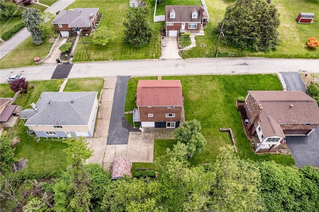aerial view of residential area