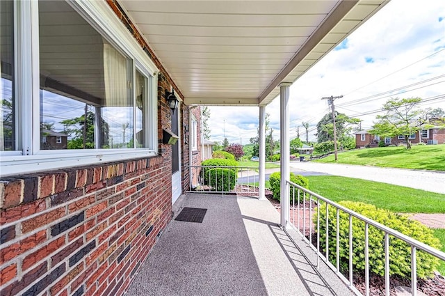 view of patio with covered porch