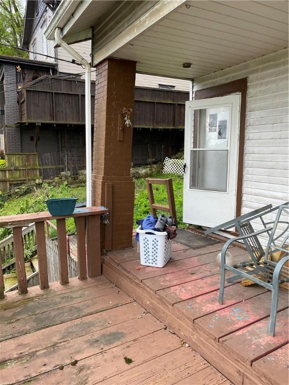 wooden deck with fence